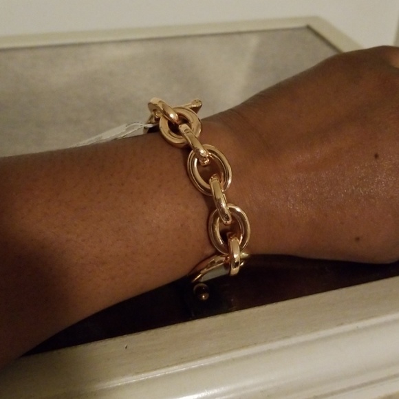 Tasha Jewelry - Gray and Rose Gold Chunky Bracelet